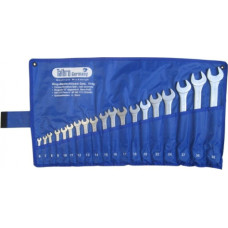 Combination ring and open end spanner set 19pcs. (6-32)