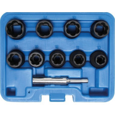 Bolt extractor socket set 10pcs. 1/2