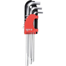 L-type hex key extra long set 9pcs. (1.5-10)