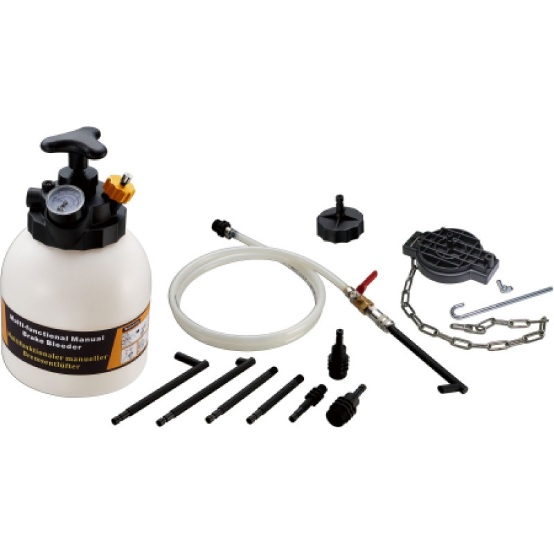 Multi-functional manual brake bleeder with ATF filler system