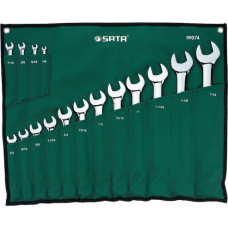 Combination wrench set 16pcs. (1/4