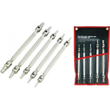 Double flexi-head TORX wrench set 5pcs.