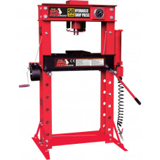 Pneumatic / hydraulic shop press with gauge