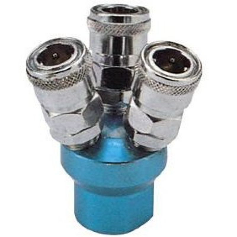 Air quick coupler 3-way 1/2