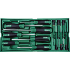 Tray. Screwdriver set 13pcs.