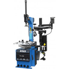 Tyre changer with pneumatic help arm system