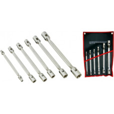 Double flexi-head E-TORX socket set 5pcs.