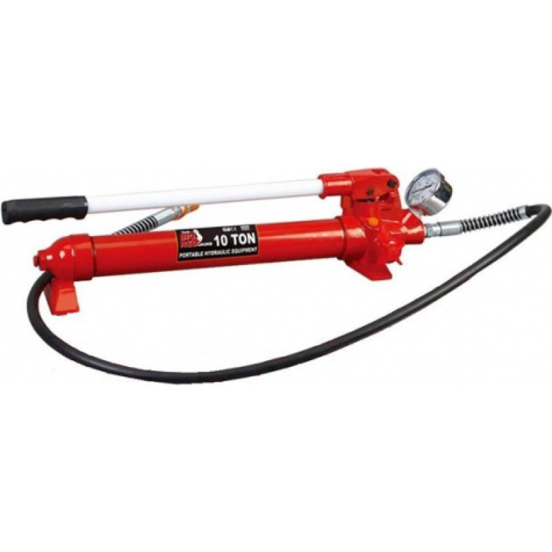 Hydraulic hand pump 10t with hose and gauge