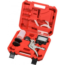 Vacuum pump and brake bleeding kit