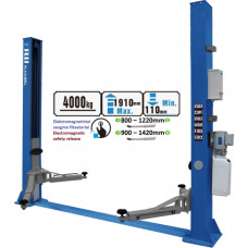 2 post hydraulic lift with electromagnetic release, 4.0t / 4.0t, 220V