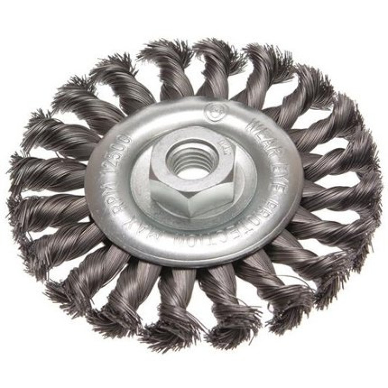 Twisted knot wheel brush / Ø 100mm