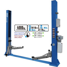 Two post hydraulic lift with electromagnetic release, 4.0t / 4.0t, 220V